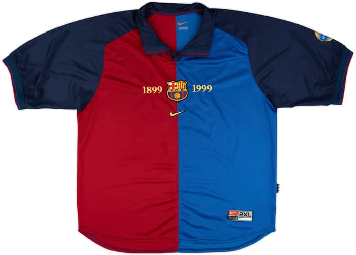 1999-00 Barcelona Centenary Home Shirt Guardiola #4 - 9/10 - (XXL)