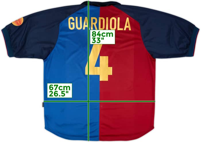 1999-00 Barcelona Centenary Home Shirt Guardiola #4 - 9/10 - (XXL)