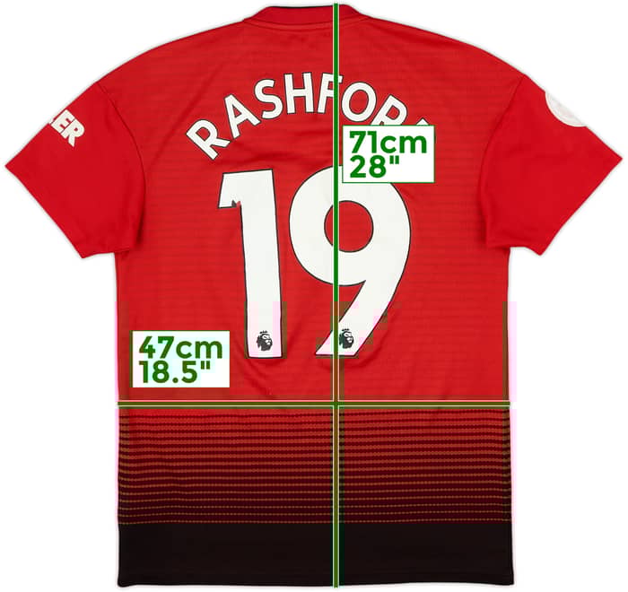 2018-19 Manchester United Home Shirt Rashford #19 - 5/10 - (S)