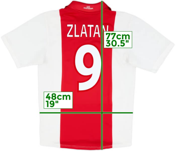 2001-02 Ajax Home Shirt Zlatan #9 - 9/10 - (S)