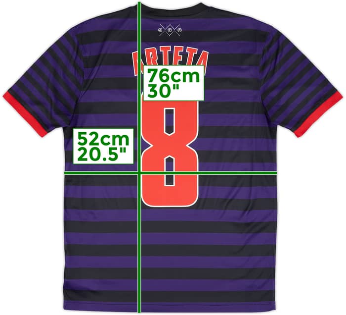 2012-13 Arsenal Away Shirt Arteta #8 - 8/10 - (M)