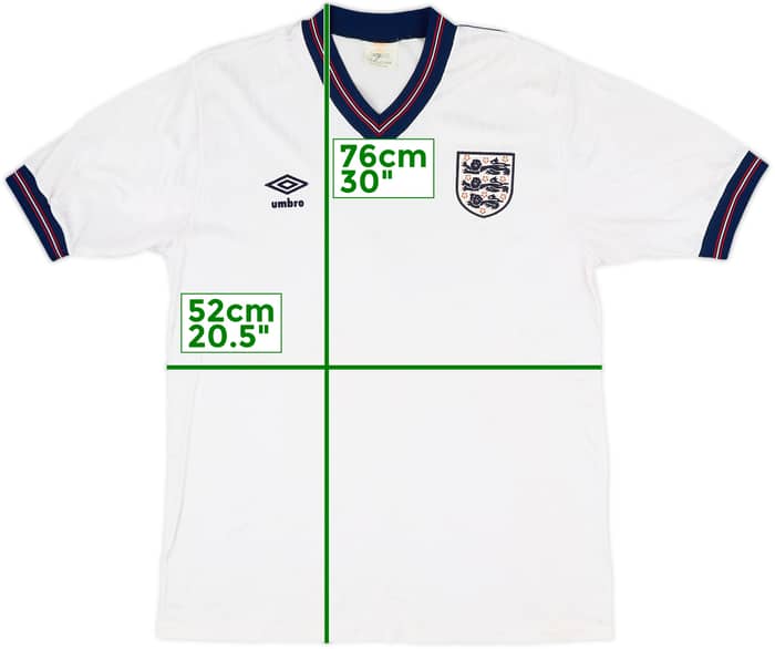 1986 England Home Shirt #7 - 7/10 - (L)