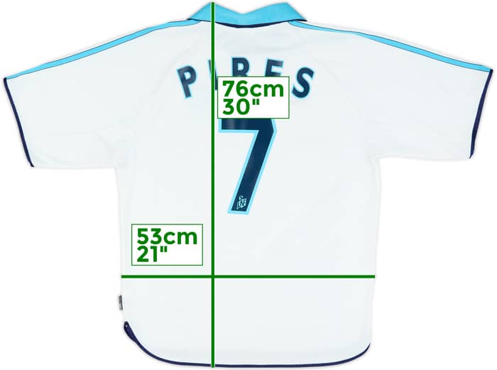 1999-00 Olympique Marseille Home Shirt Pires #7 - 8/10 - (L)