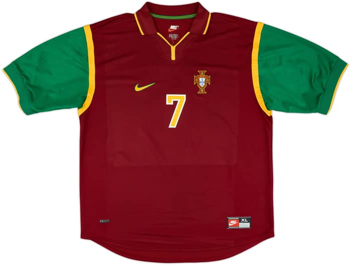 1999-00 Portugal Home Shirt Figo #7 - 8/10 - (XL)