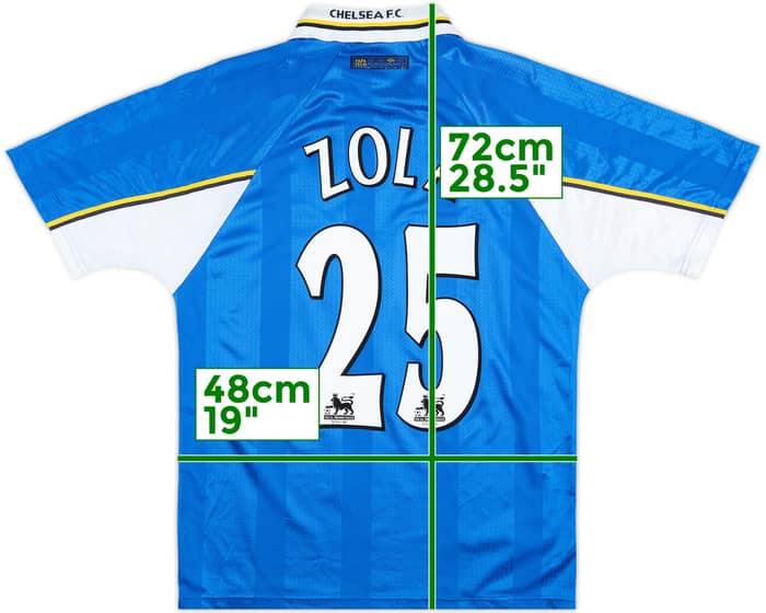 1997-99 Chelsea Home Shirt Zola #25 - 8/10 - (M)