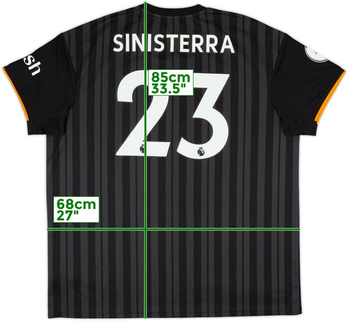Camiseta de la tercera equipación del Leeds 2022-23 Sinisterra #23 - 9/10 - (XXL)