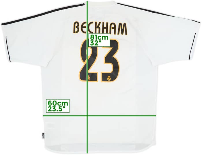 2003-04 Real Madrid Home Shirt Beckham #23 - 6/10 - (XL)