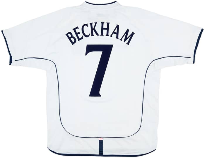 2001-03 Inglaterra Camiseta Local Beckham #7 - 6/10 - (L)