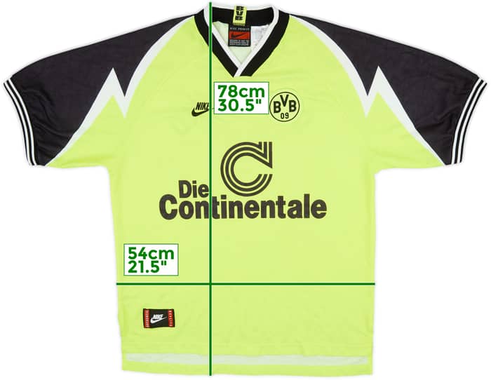 1995-96 Borussia Dortmund Home Shirt - 8/10 - (XL)