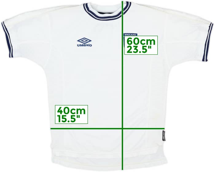 1999-01 England Home Shirt - 6/10 - (L.Boys)