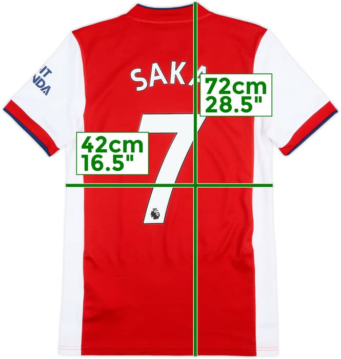 Camiseta de local del Arsenal 2021-22 Saka #7 - 7/10 - (XS)