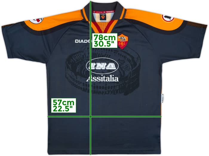 1997-98 Roma Tercera Camiseta Totti #10 - 5/10 - (XL)