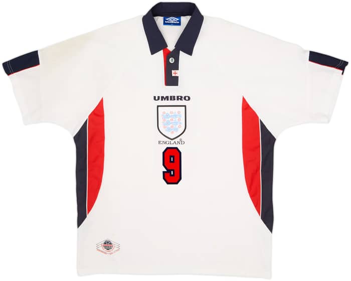 1997-99 England Home Shirt Shearer #9 - 5/10 - (XL)
