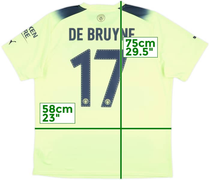 2022-23 Manchester City Third Shirt De Bruyne #17 - 10/10 - (XL)