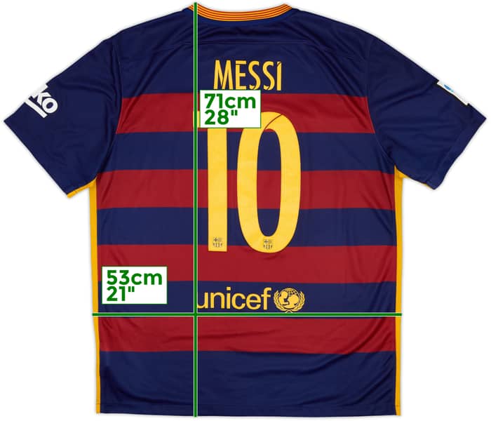 2015-16 Barcelona Home Shirt Messi #10 - 7/10 - (L)