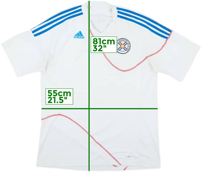 Camiseta de visitante de Paraguay 2010-12 - 5/10 - (XL)