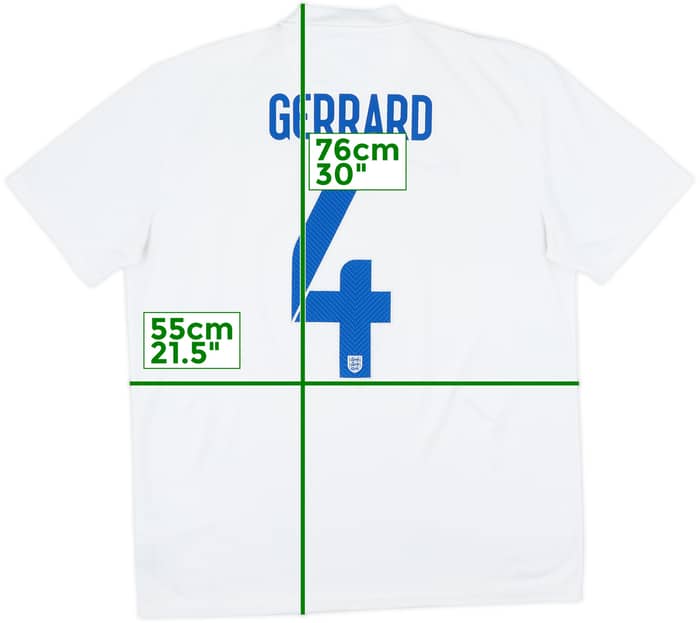 2014-15 England Home Shirt Gerrard #4 - 6/10 - (L)