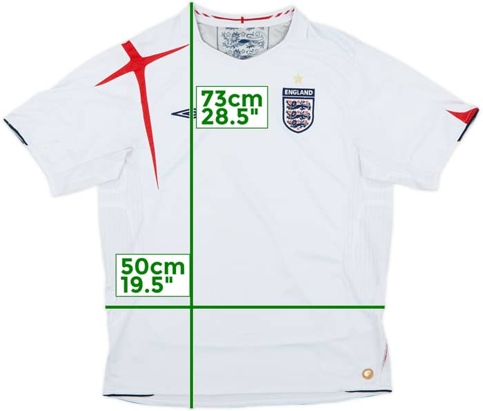 2005-07 England Home Shirt - 4/10 - (L)
