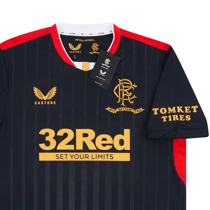 2021-22 Rangers Player Issue Pro '150 Years Anniversary' Away Shirt Morelos #20