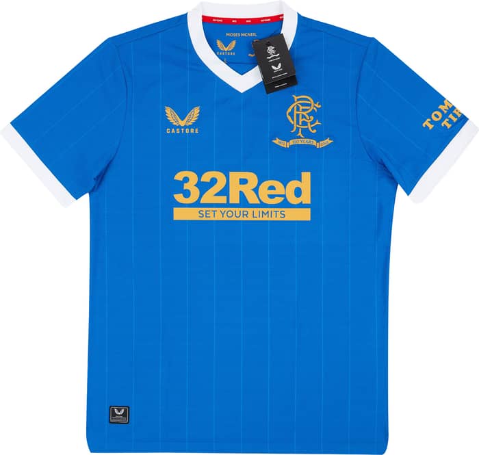2021-22 Rangers Player Issue Pro '150 Years Anniversary' Home Shirt Hagi #7