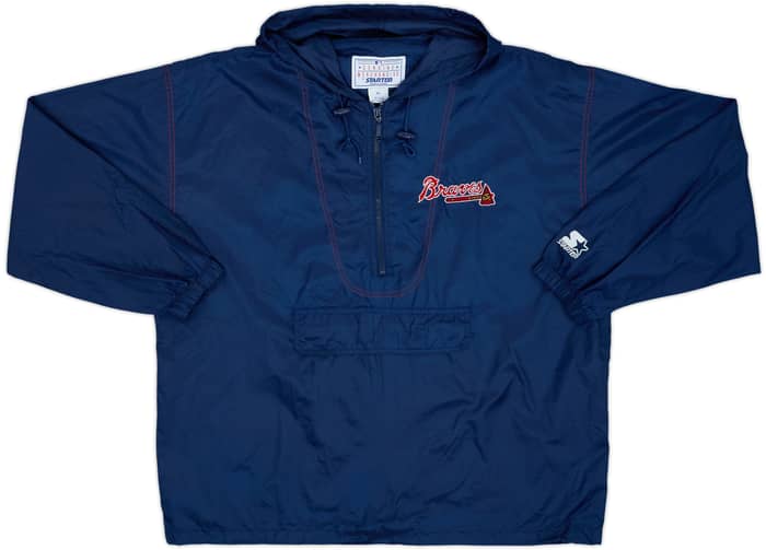 1990s Atlanta Braves Starter 1/2 Zip Rain Jacket - 9/10 - (XL)