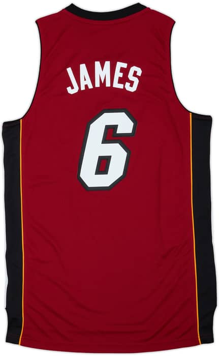 2010-14 Miami Heat James #6 adidas Swingman Alternate Jersey (M)