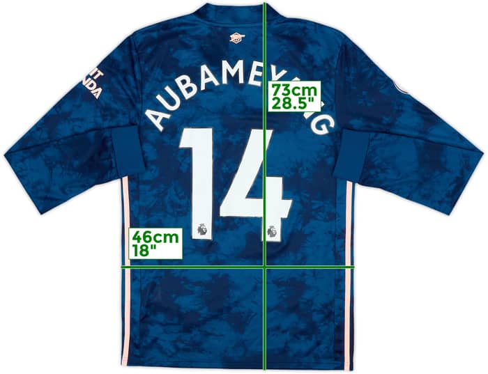 2020-21 Arsenal Third L/S Shirt Aubameyang #14 - 10/10 - (S)