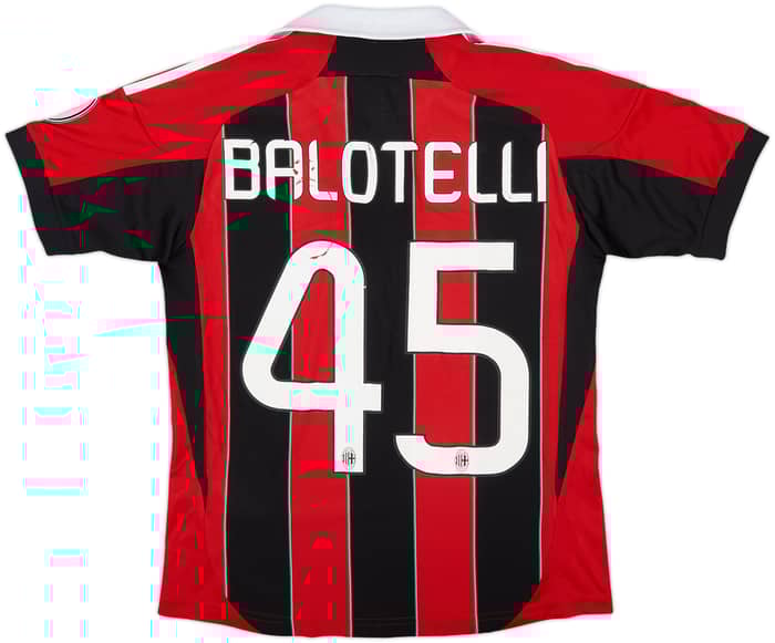 2012-13 AC Milan Home Shirt Balotelli #9 - 6/10 - (L.Boys)