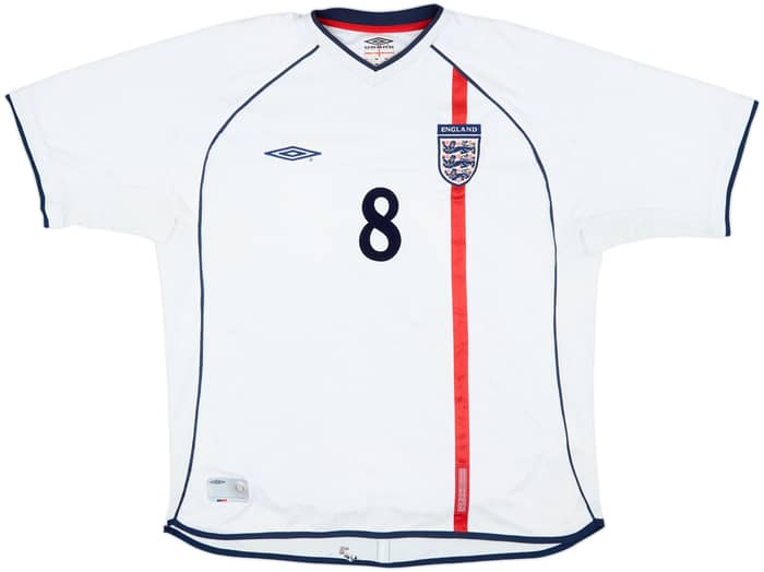 2001-03 England Home Shirt Scholes #8 - 4/10 - (XL)