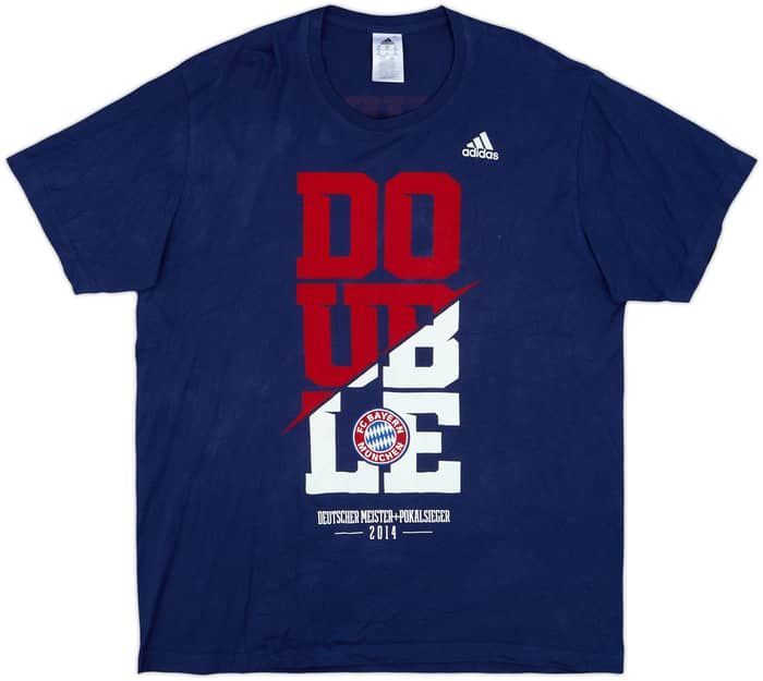 2013-14 Bayern Munich adidas 'Double' Graphic Tee - 7/10 - (XXL)