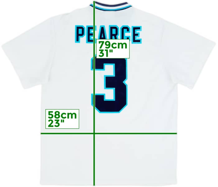 1995-97 England Home Shirt Pearce #3 - 6/10 - (XL)