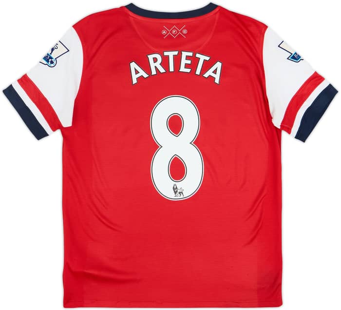 2012-14 Arsenal Home Shirt Arteta #8 - 5/10 - (XL.Boys)