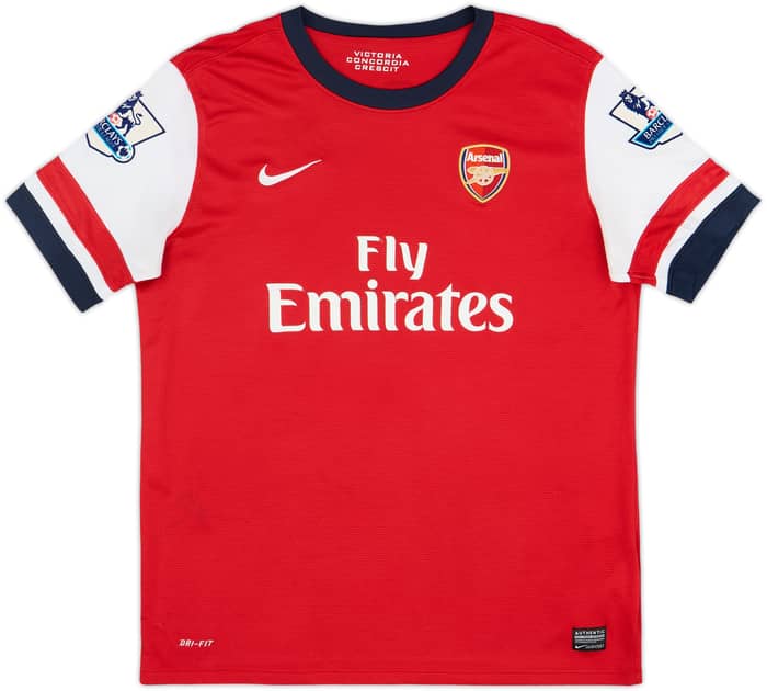 2012-14 Arsenal Home Shirt Arteta #8 - 5/10 - (XL.Boys)