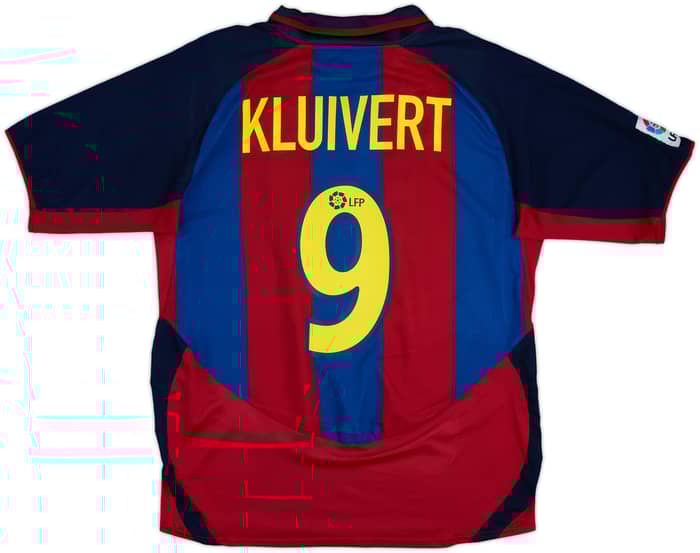 2003-04 Barcelona Home Shirt Kluivert #9 - 6/10 - (M)