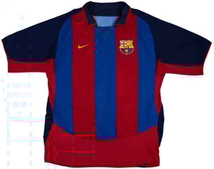 2003-04 Barcelona Home Shirt Kluivert #9 - 6/10 - (M)