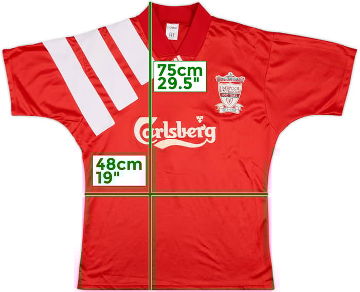 1992-93 Liverpool Centenary Home Shirt #9 - 7/10 - (M/L)