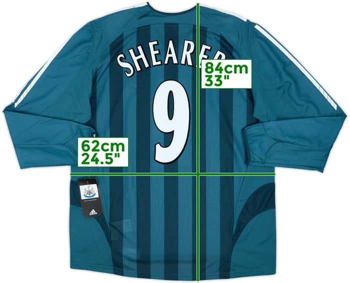 2005-06 Newcastle Player Issue Away L/S Shirt Shearer #9 (XL)