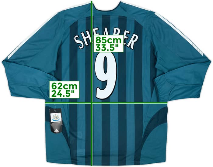 2005-06 Newcastle Player Issue Away L/S Shirt Shearer #9 (XL)