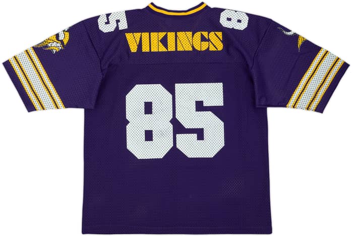 1990s Minnesota Vikings #85 Badge Home Jersey - 7/10 - (XL)