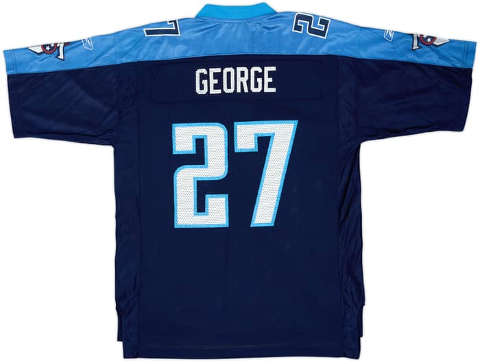 2003 Tennessee Titans George #27 Reebok On Field Home Jersey - 8/10 - (L)