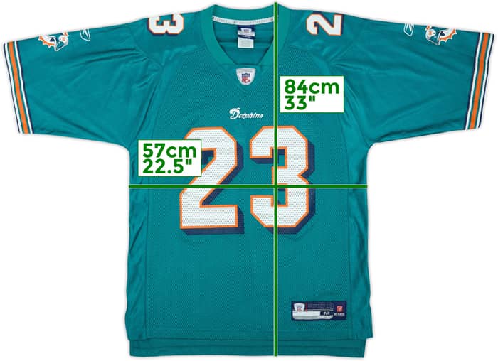 2007 Miami Dolphins Brown #23 Reebok On Field Home Jersey - 8/10 - (M)