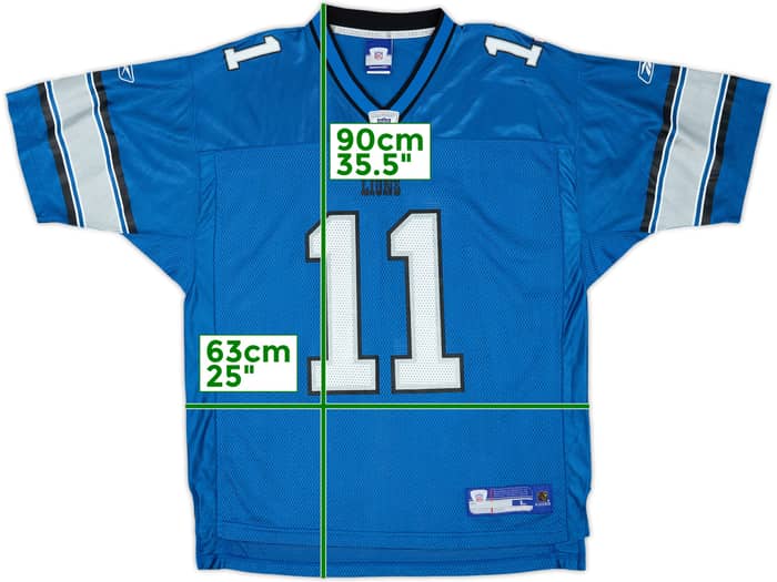 2005-06 Detroit Lions R.Williams #11 Reebok On Field Home Jersey - 9/10 - (L)