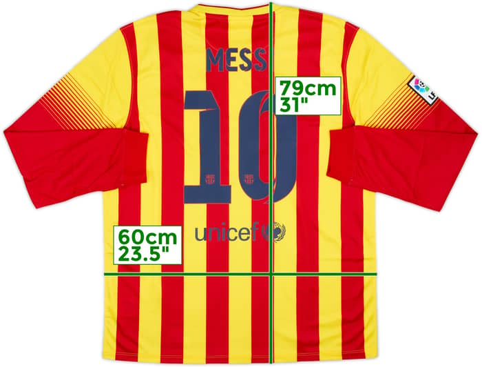 2013-15 Barcelona Away L/S Shirt Messi #10 (XL)