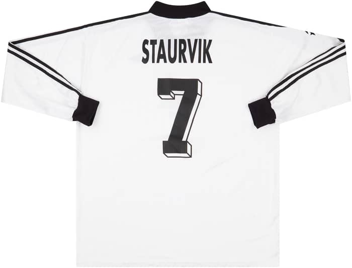 1996-97 Rosenborg Match Worn Champions League Home L/S Shirt Staurvik #7 (v Gothenburg)