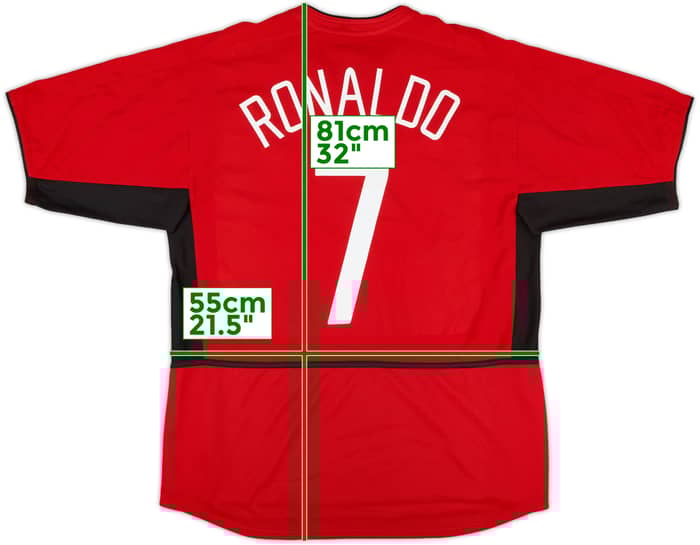 2002-04 Manchester United Home Shirt Ronaldo #7 - 6/10 - (L)