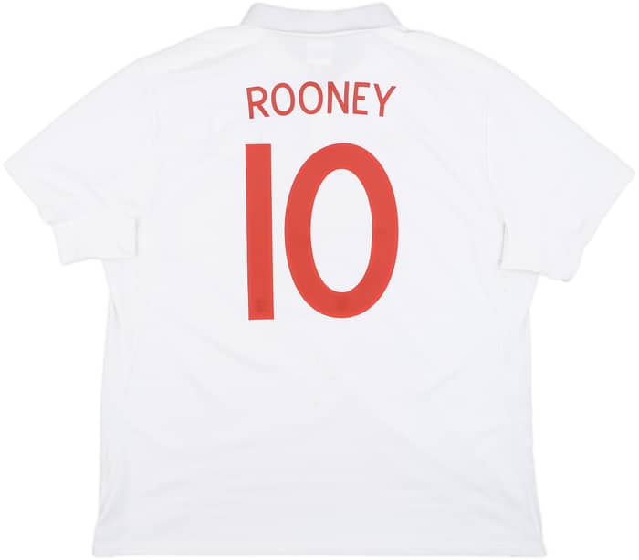 2009-10 England 'South Africa' Home Shirt Rooney #10 - 8/10 - (XXL)