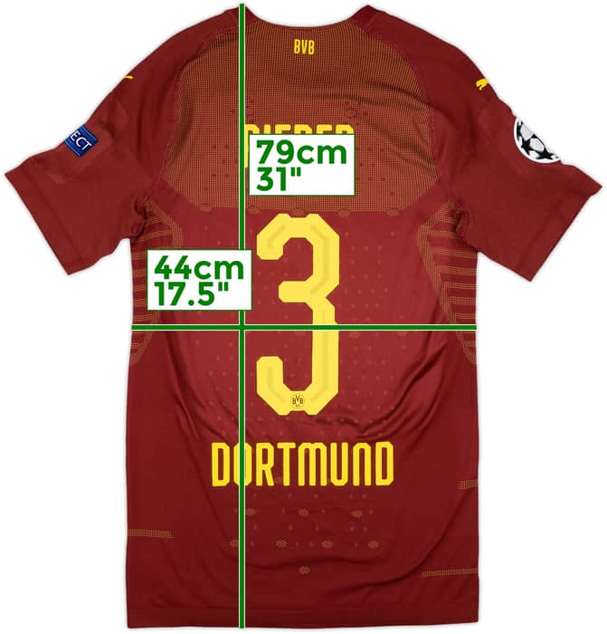 2018-19 Borussia Dortmund Player Issue Champions League Third Shirt Pieper #3 - 9/10 - (XL)
