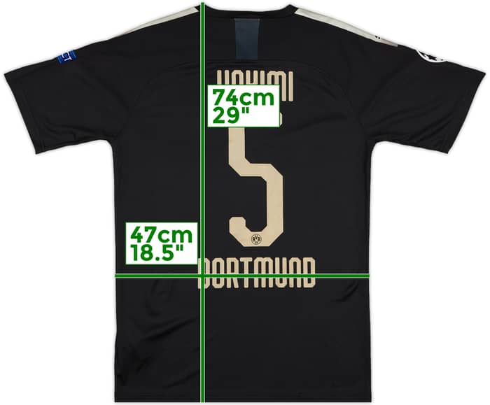 2019-20 Borussia Dortmund Player Issue Champions League Away Shirt Hakimi #5 - 9/10 - (M)