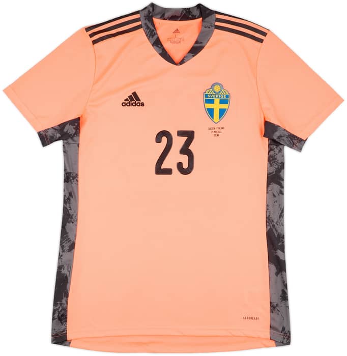 2021 Sweden Match Issue GK Shirt Nordfeldt #23 (v Finland)