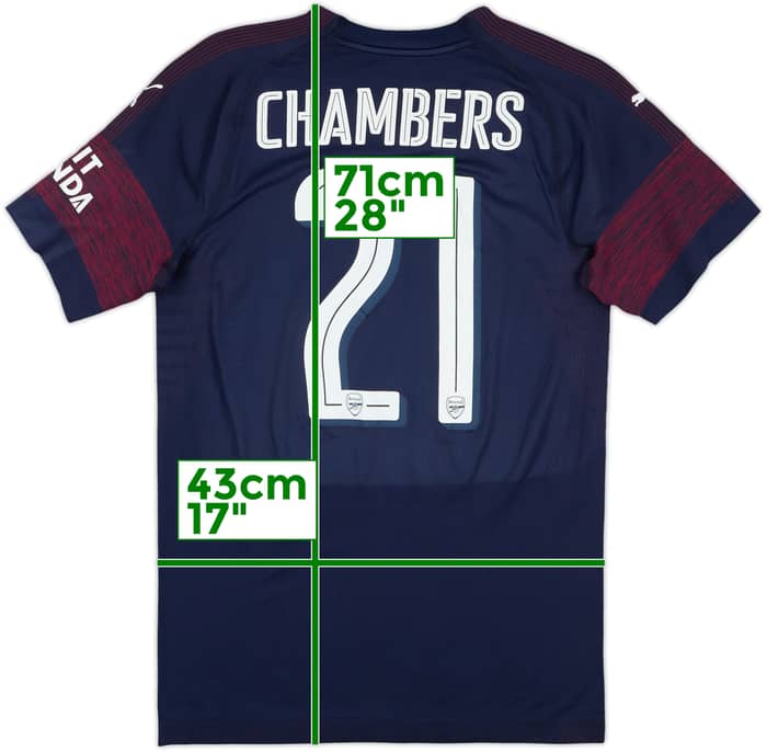 2018-19 Arsenal Match Issue Away Shirt Chambers #21